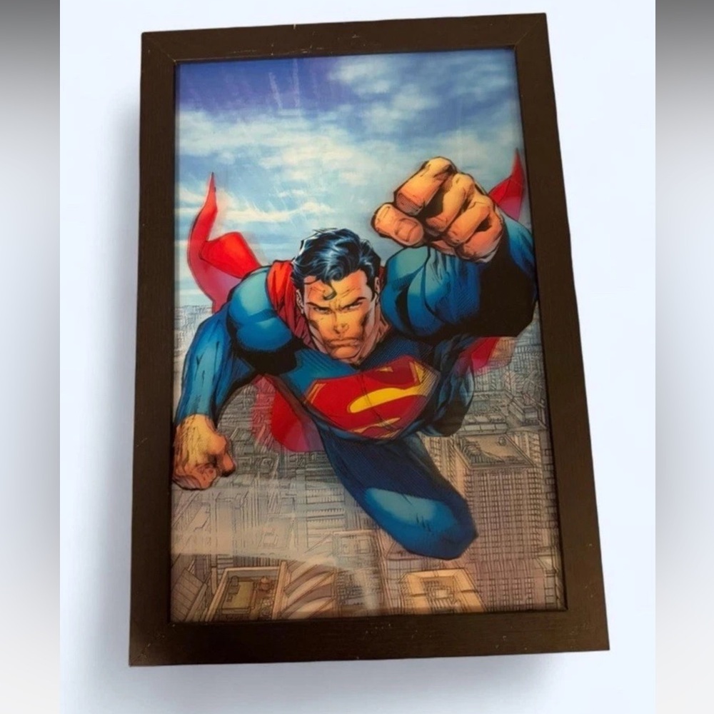 Superman Motion Wall Hanging Framed Picture 3D Art DC Comic Walls